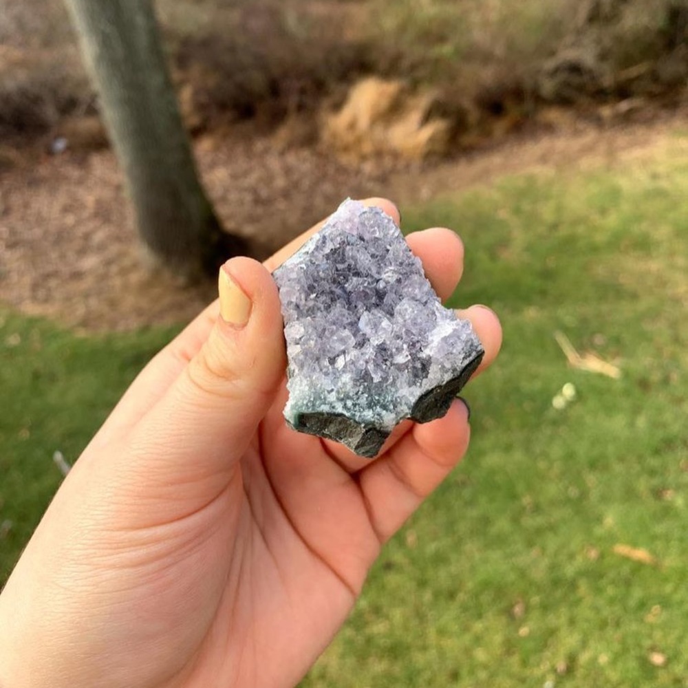 Amethyst crystal cluster
